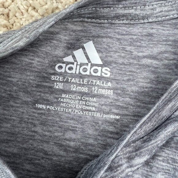 Baby Boy's Blue Track Suit Top, Pants Adidas Size 12M Navy Blue Light Blue Gray - Picture 5 of 10